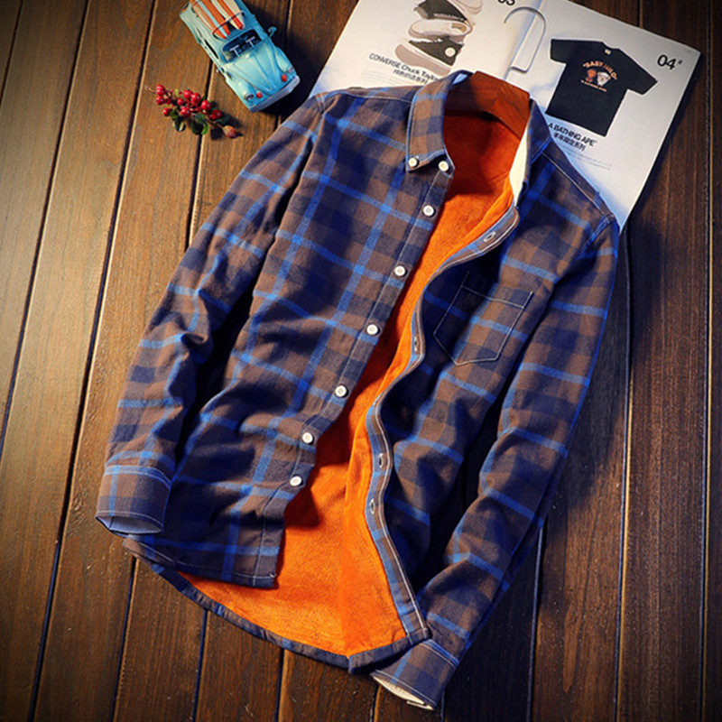 Camisa Masculina  Men Plaid Fl - Flannel Shirt Lined 评论和价格
