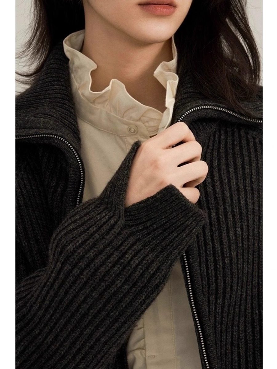 Heavy design Autumn/Winter bla - Wool Coat Peacoat 评论和价格