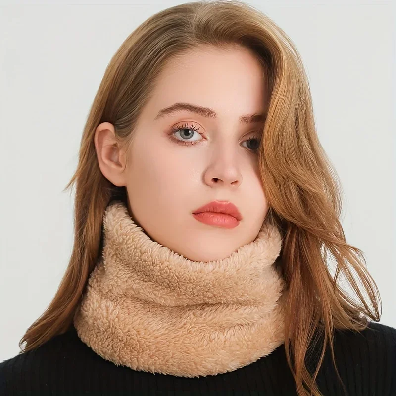 Windproof Plush Infinity Scarf - Neck Gaiter Fleece 评论和价格