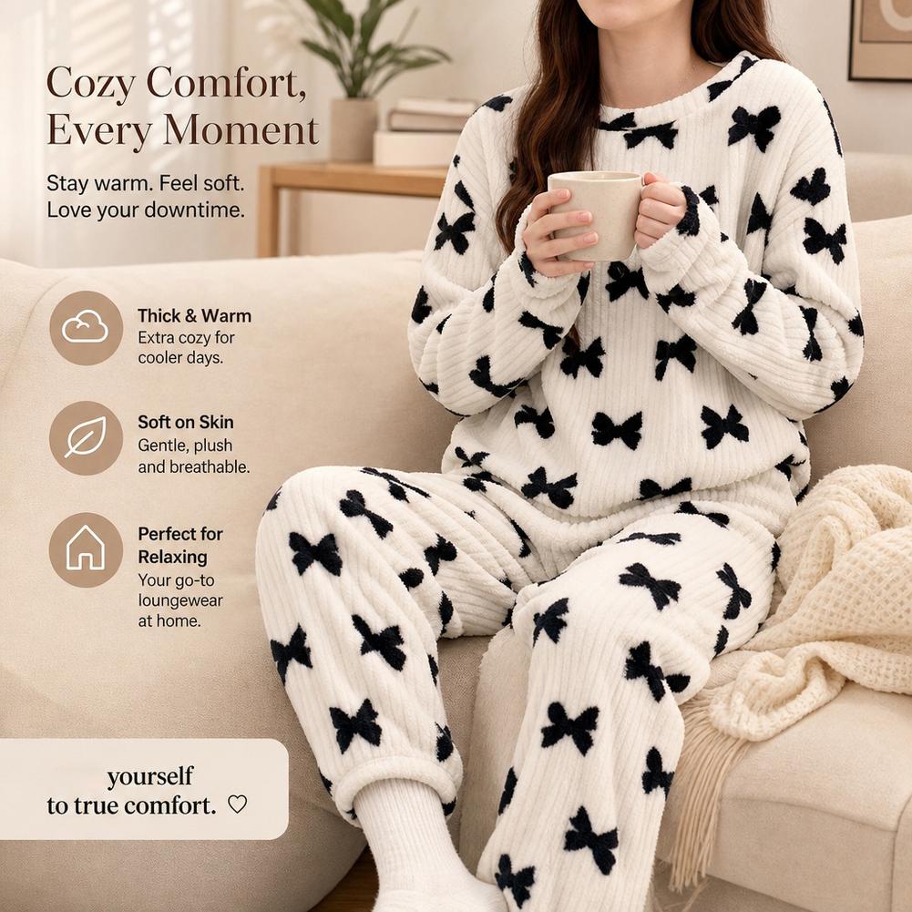 Pajamas Women Coral Fleece Bea - Corduroy Pant Warm 评论和价格