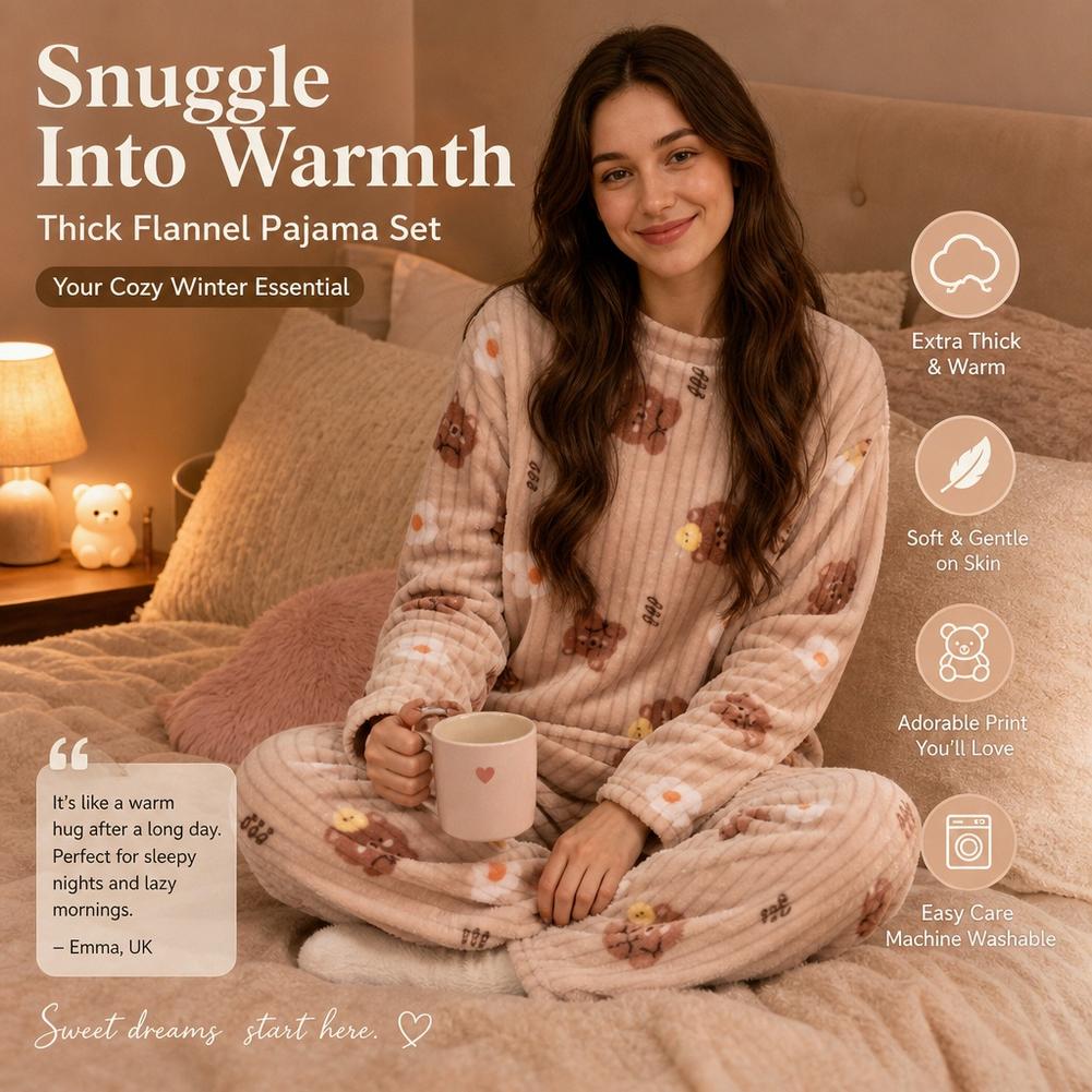 Pajamas Women Coral Fleece Bea - Corduroy Pant Warm 评论和价格